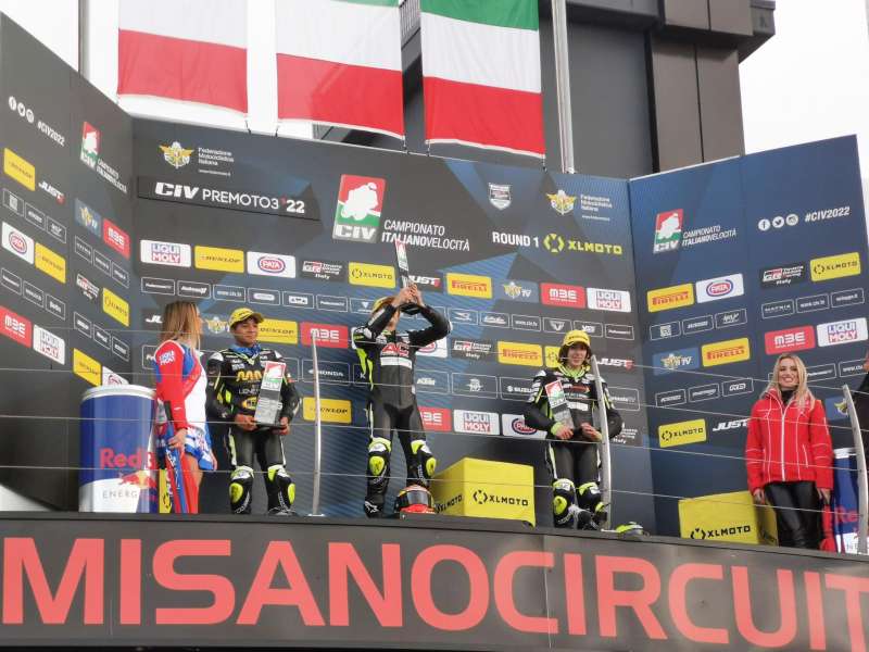 Il podio del Misano World Circuit 2022