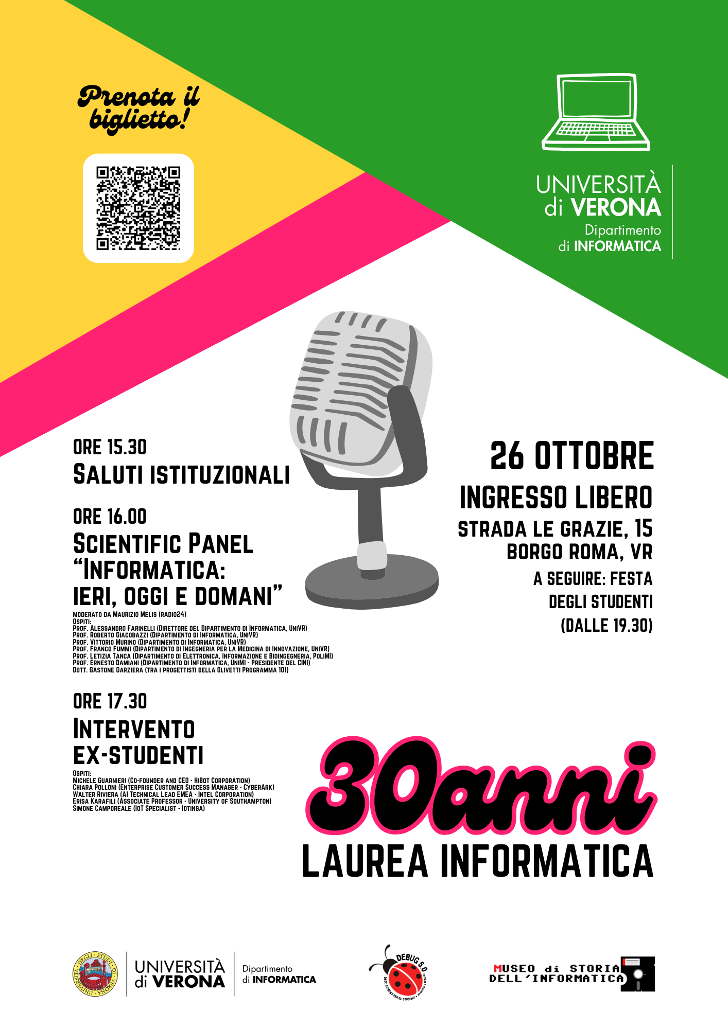 Poster 30 anni Corso di Laurea Informatica Verona