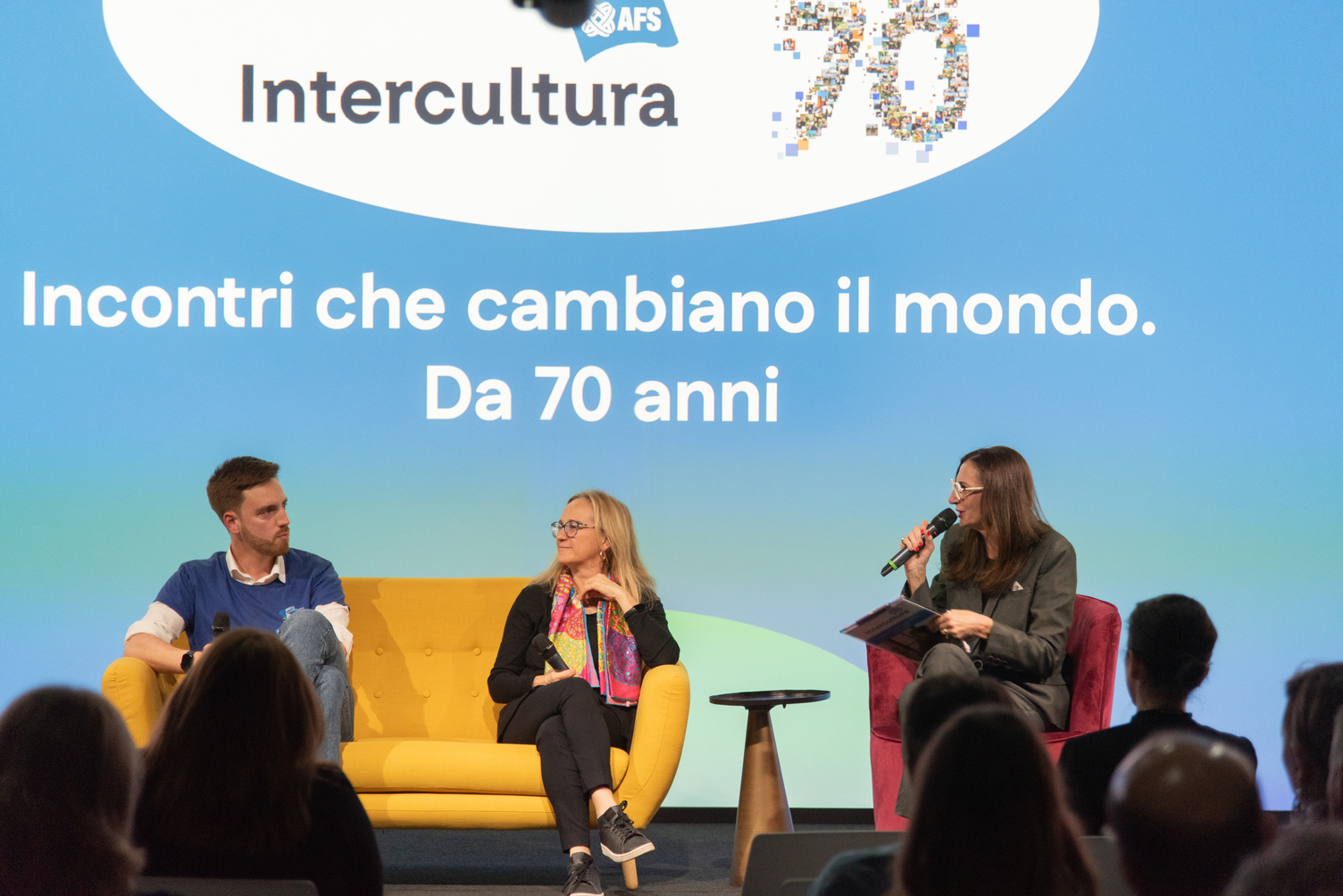 Elisa Tagliani modera evento dei 70 anni di Intercultura. 2